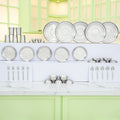 KIARAA PACK OF 40 PIECES STAINLESS STEEL DINNER SET