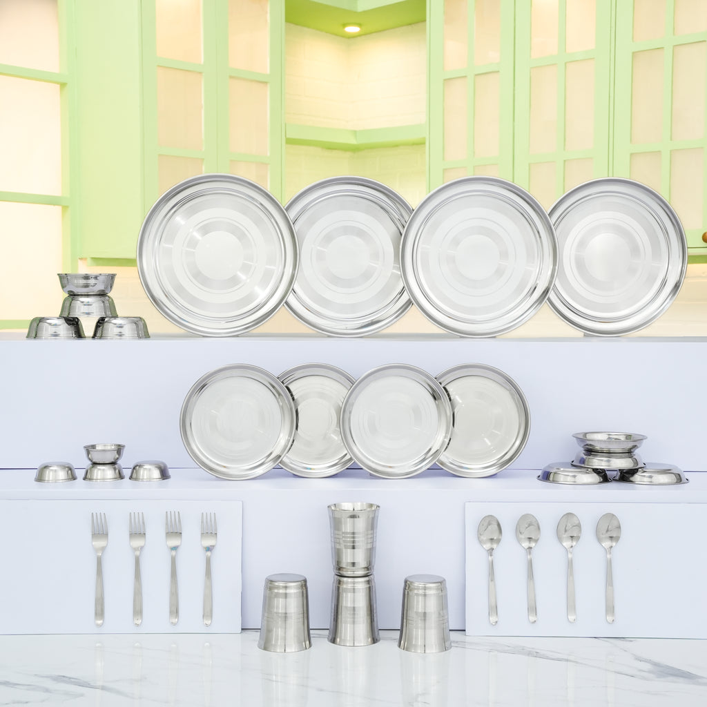 KIARAA 32 PIECES STAINLESS STEEL DINNER SET