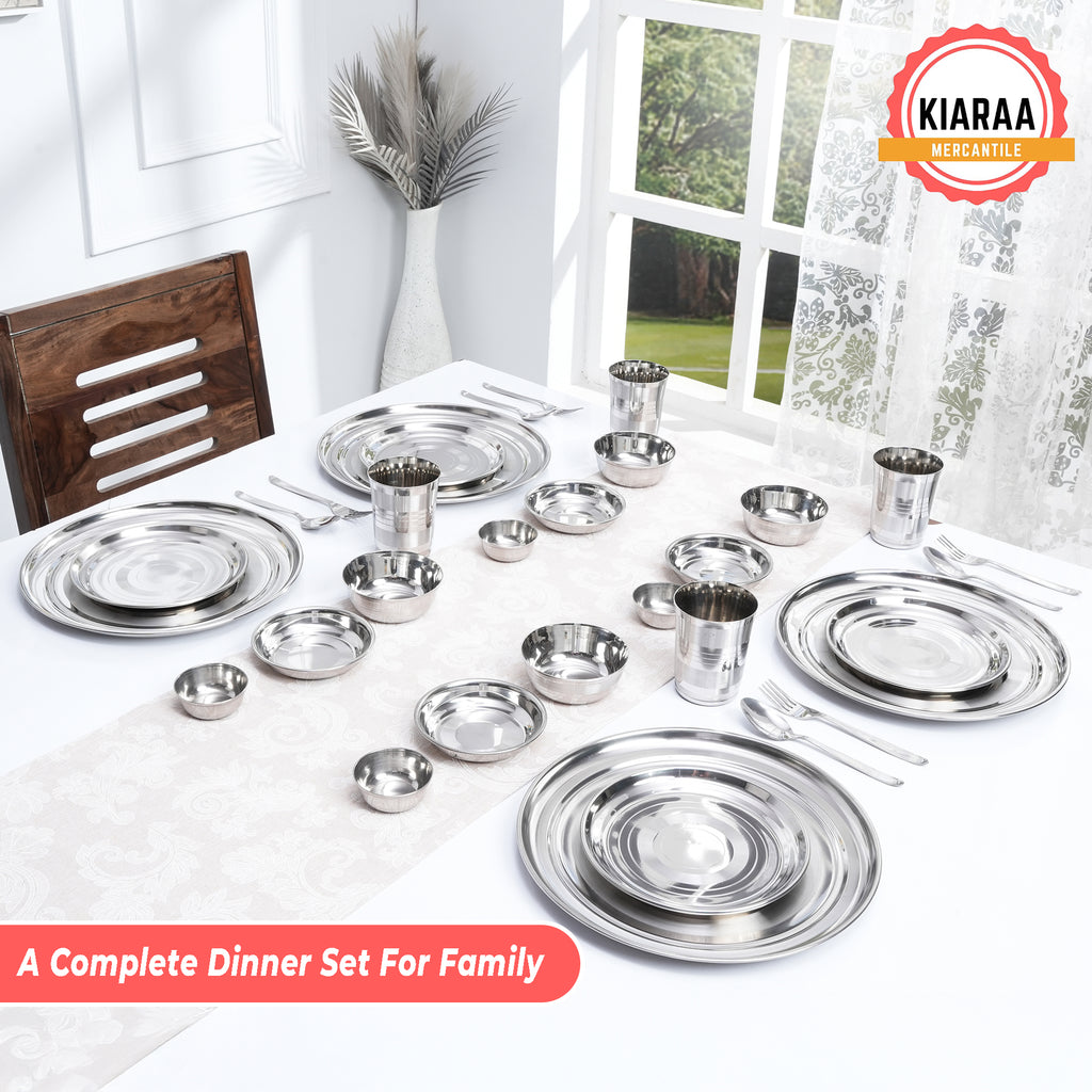 KIARAA 32 PIECES STAINLESS STEEL DINNER SET